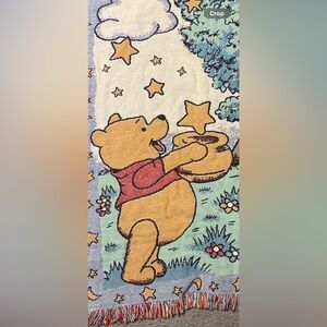 Disney Winnie the Pooh Yellow and Red Kids Throw Blanket